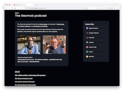 "The Geomob podcast"