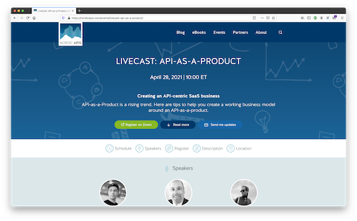 "April 28, 2021 Nordic APIs LiveCast event"