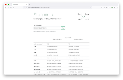 "Screenshot of FlipCoords"
