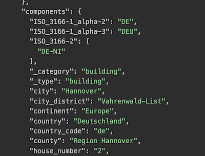 "JSON response for geocoding API request for 52.3877830, 9.7334394"