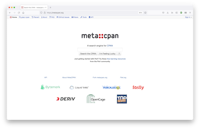 "MetaCPAN with OpenCage as one of sponsors"