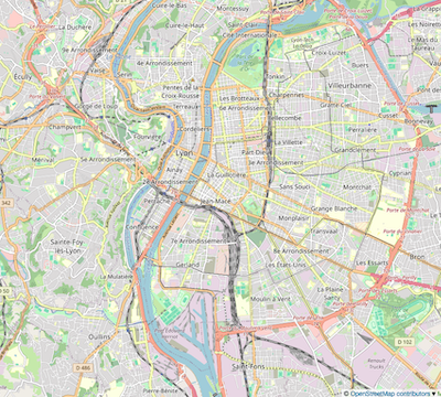 A map of Lyon
