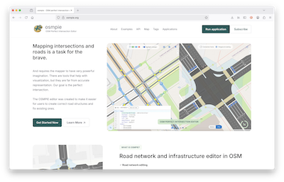 Screenshot of the OSMPIE site