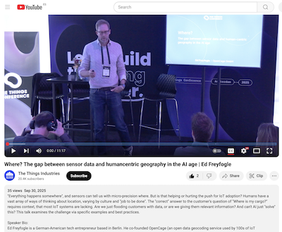 "Video of Ed Freyfogle The Things Conference 2025 talk"